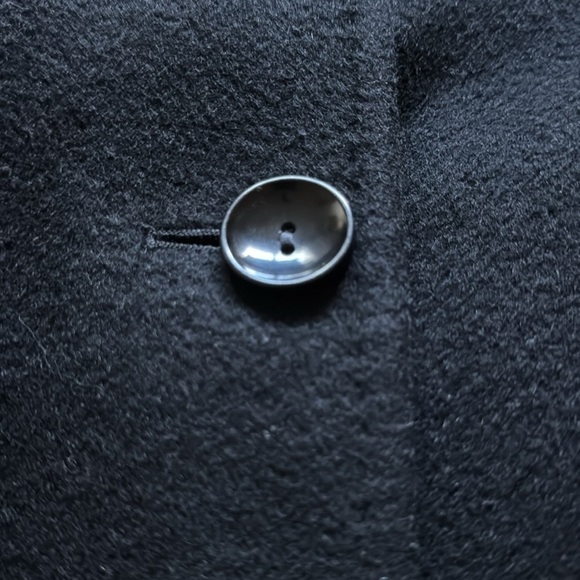 Talbots Sz 10 black camel hair single front pea coat - Picture 10 of 10